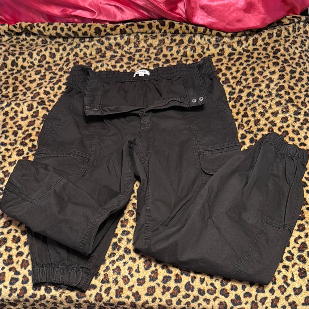 Black Cargo Jogger Pants